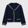 Boat neck cable-knit cardigan Boat neck cable-knit cardigan
