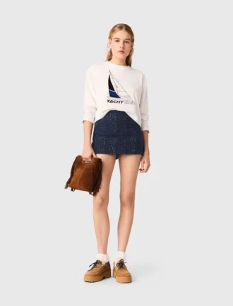 Boat print T-shirt