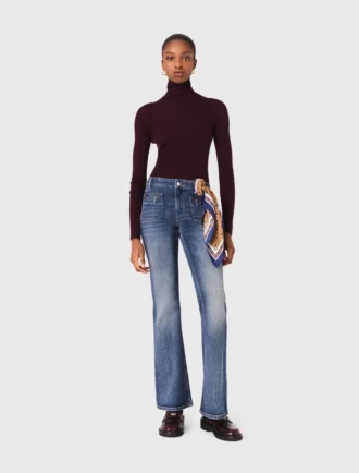 Bootcut jeans with zip pockets