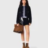 Bouclé and denim jacket Bouclé and denim jacket