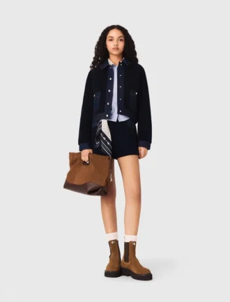 Bouclé and denim jacket