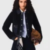 Bouclé and denim jacket Bouclé and denim jacket