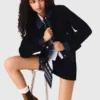 Bouclé and denim jacket Bouclé and denim jacket