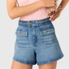 Braided denim shorts Braided denim shorts