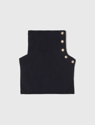 Button-up wool mix collar wrap Button-up wool mix collar wrap