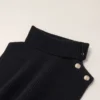 Button-up wool mix collar wrap