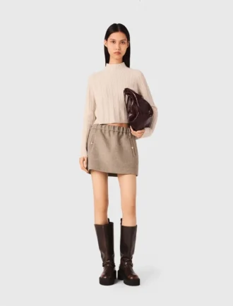 Cable-knit crop sweater