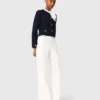 Cardigan with embroidered collar