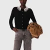 Cardigan with removable beaded collar Cardigan with removable beaded collar