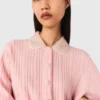 Cardigan with removable collar