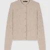 Cardigan with removable pearl collar Cardigan with removable pearl collar