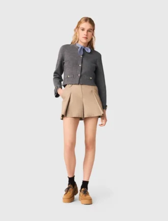 Cardigan with removable tie