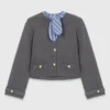 Cardigan with removable tie