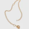 Chain belt with flowers