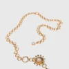 Chain belt with flowers