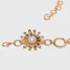 Chain belt with flowers