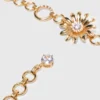 Chain belt with flowers