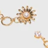Chain belt with flowers