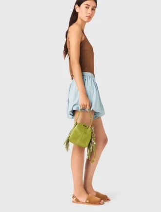 Chambray balloon skort