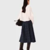 Check skirt with rhinestones Check skirt with rhinestones