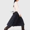 Check skirt with rhinestones Check skirt with rhinestones
