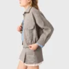 Checked bomber jacket