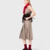 Checked diamanté strappy top
