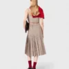 Checked diamanté strappy top