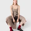 Checked diamanté strappy top