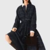 Checked rhinestone cropped shirt Checked rhinestone cropped shirt
