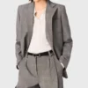 Checked suit jacket