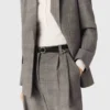 Checked suit jacket