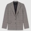 Checked suit jacket
