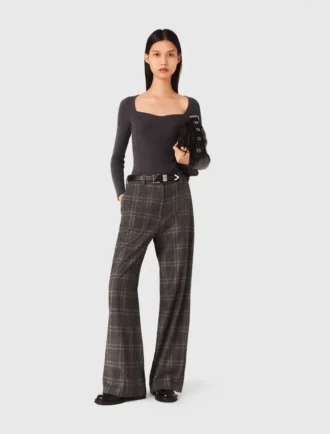 Checked suit trousers