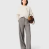 Checked suit trousers