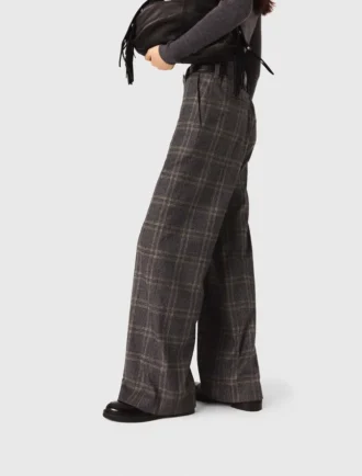 Checked suit trousers