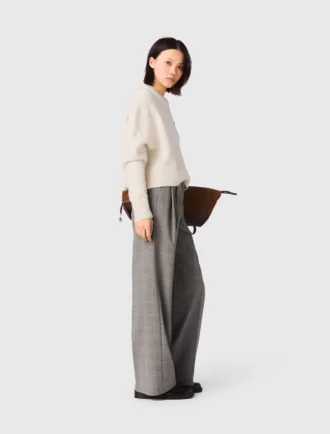 Checked suit trousers