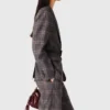 Checkered belted suit jacket Checkered belted suit jacket