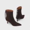 Chocolate Brown zipped suede ankle boots Chocolate Brown zipped suede ankle boots