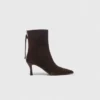 Chocolate Brown zipped suede ankle boots Chocolate Brown zipped suede ankle boots