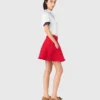Compact knit short skirt