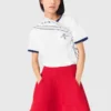 Compact knit short skirt