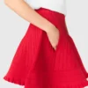 Compact knit short skirt