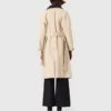 Contrast sleeve and collar trench