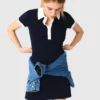 Contrast-trim polo dress