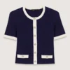 Contrasting cropped cardigan Contrasting cropped cardigan
