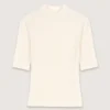Cotton and silk ribbed top Cotton and silk ribbed top