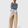 Cotton balloon trousers
