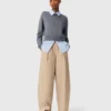 Cotton balloon trousers