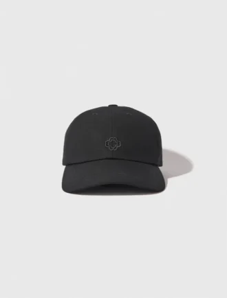 Cotton hat with gold-tone buckle
